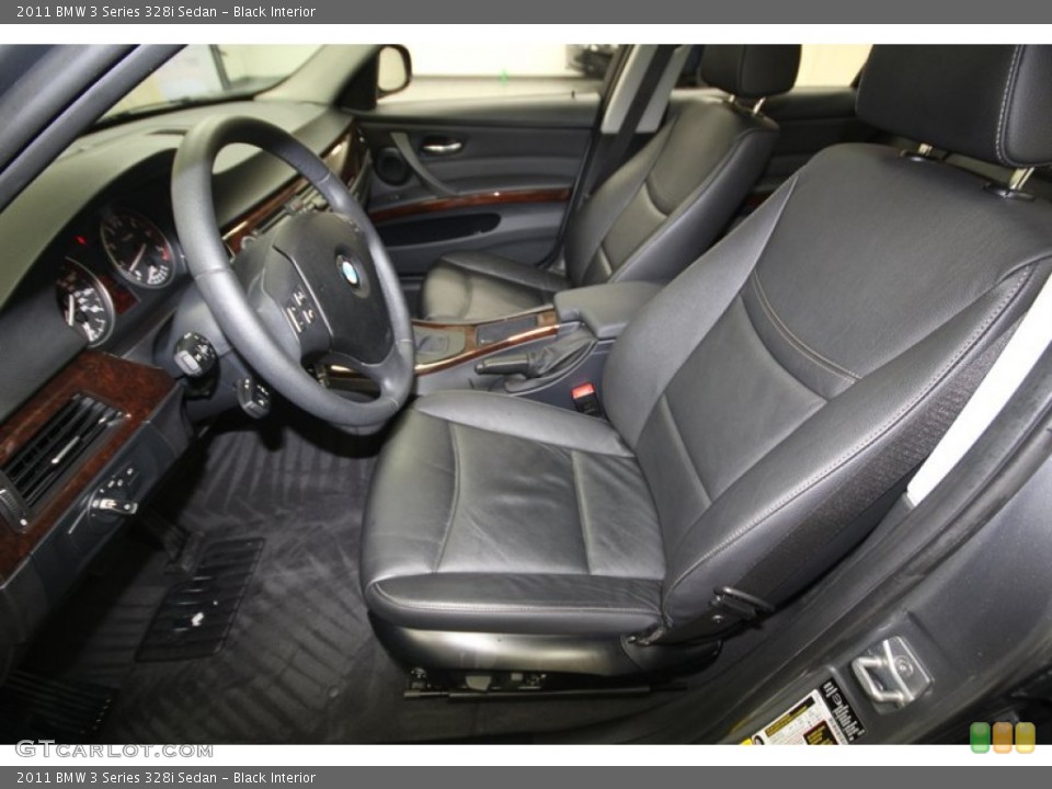 Black Interior Front Seat for the 2011 BMW 3 Series 328i Sedan #75892544