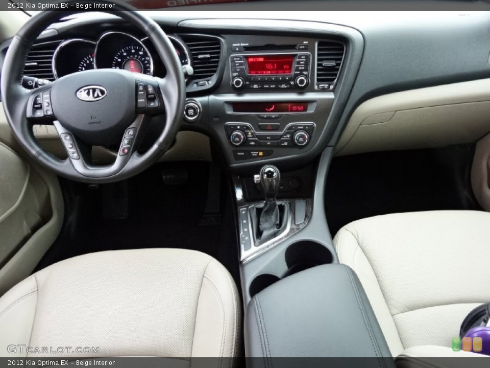 Beige Interior Dashboard for the 2012 Kia Optima EX #75892847