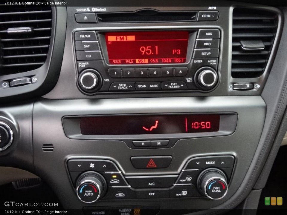 Beige Interior Controls for the 2012 Kia Optima EX #75892898