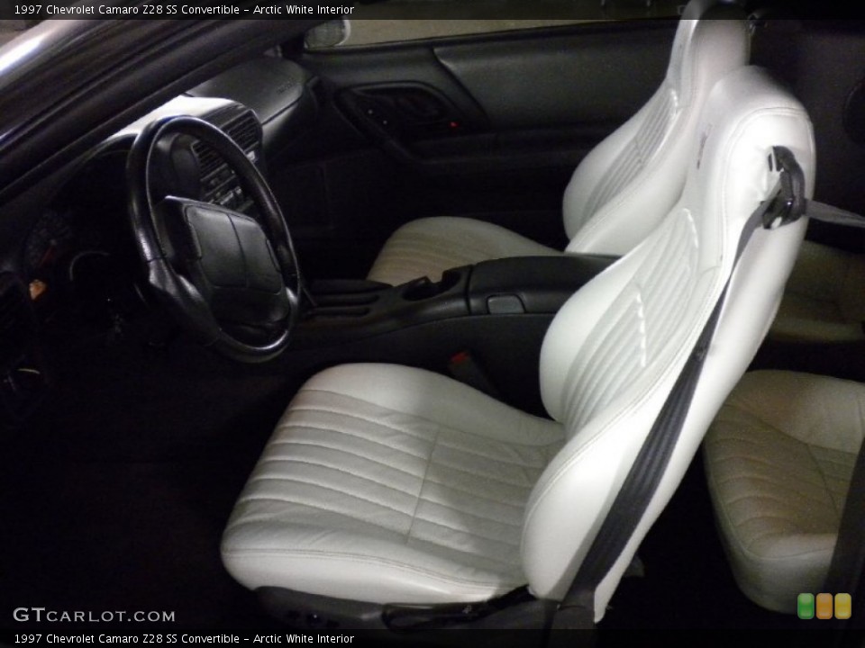 Arctic White Interior Front Seat for the 1997 Chevrolet Camaro Z28 SS Convertible #75893731