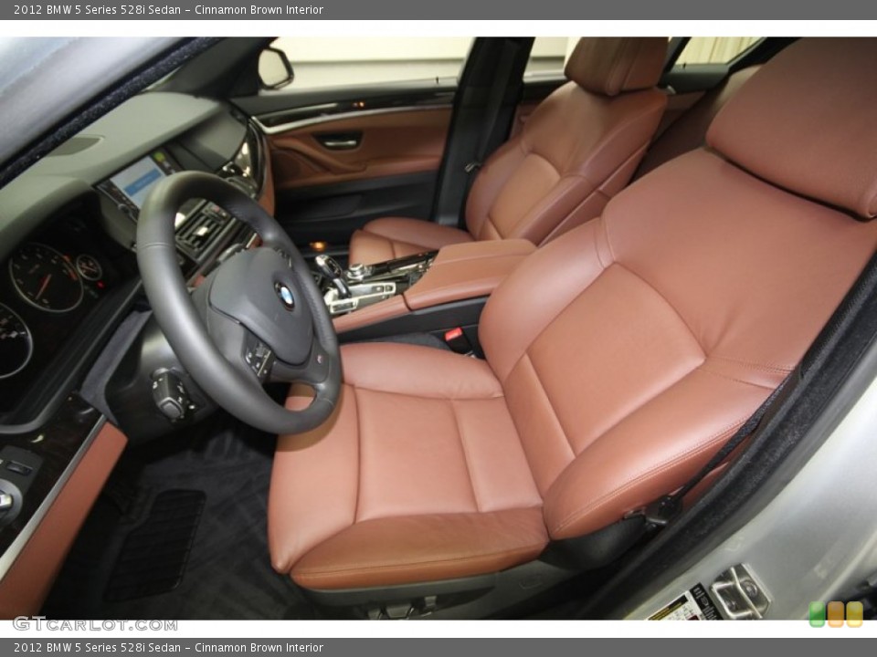 Cinnamon Brown Interior Front Seat for the 2012 BMW 5 Series 528i Sedan #75894723