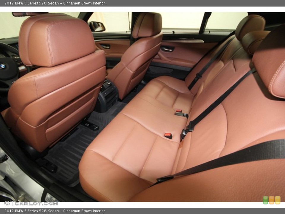 Cinnamon Brown Interior Rear Seat for the 2012 BMW 5 Series 528i Sedan #75895166
