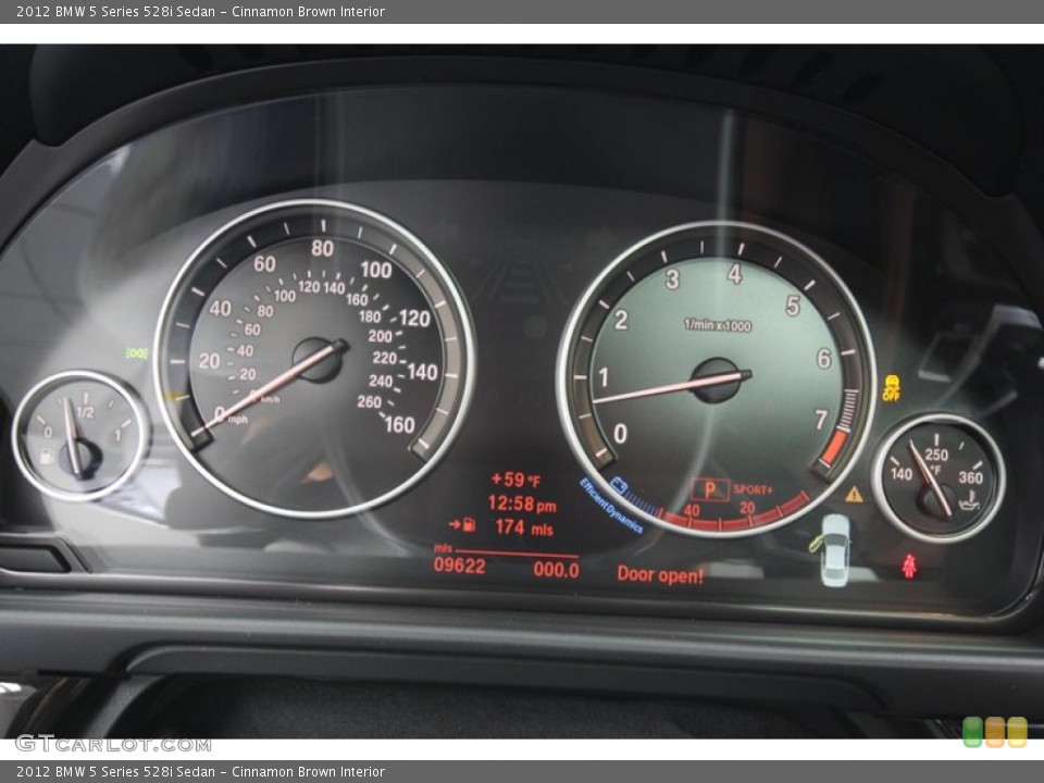 Cinnamon Brown Interior Gauges for the 2012 BMW 5 Series 528i Sedan #75895430