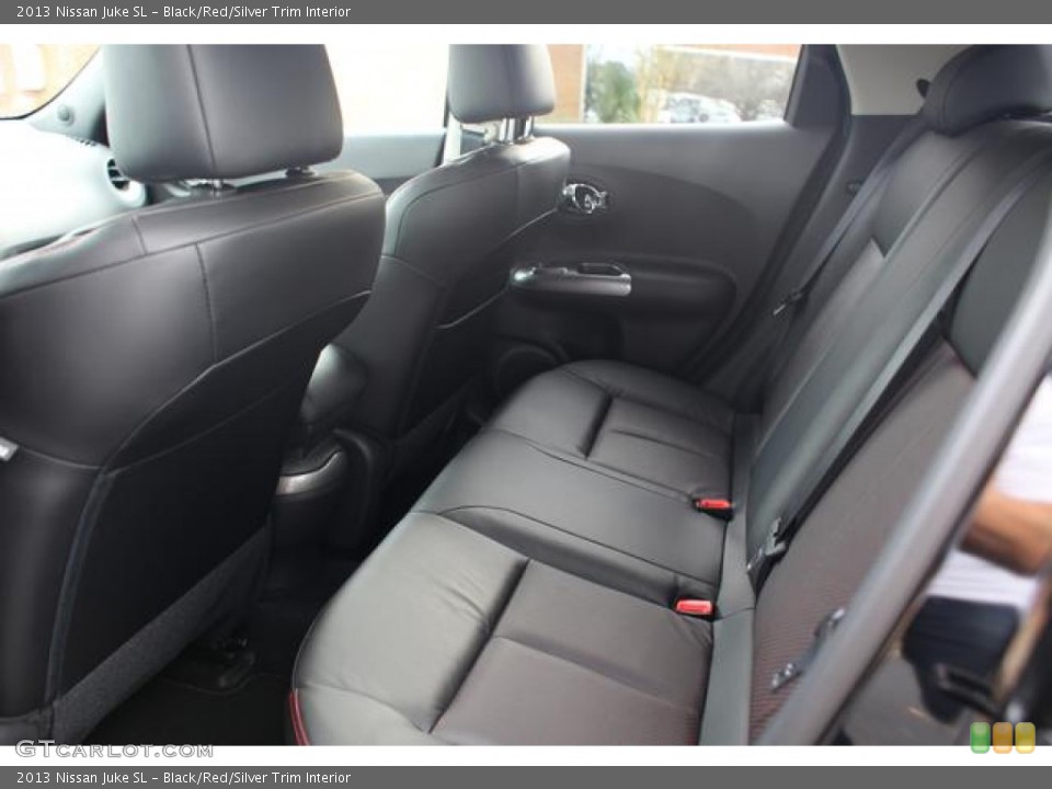 Black/Red/Silver Trim Interior Rear Seat for the 2013 Nissan Juke SL #75896441
