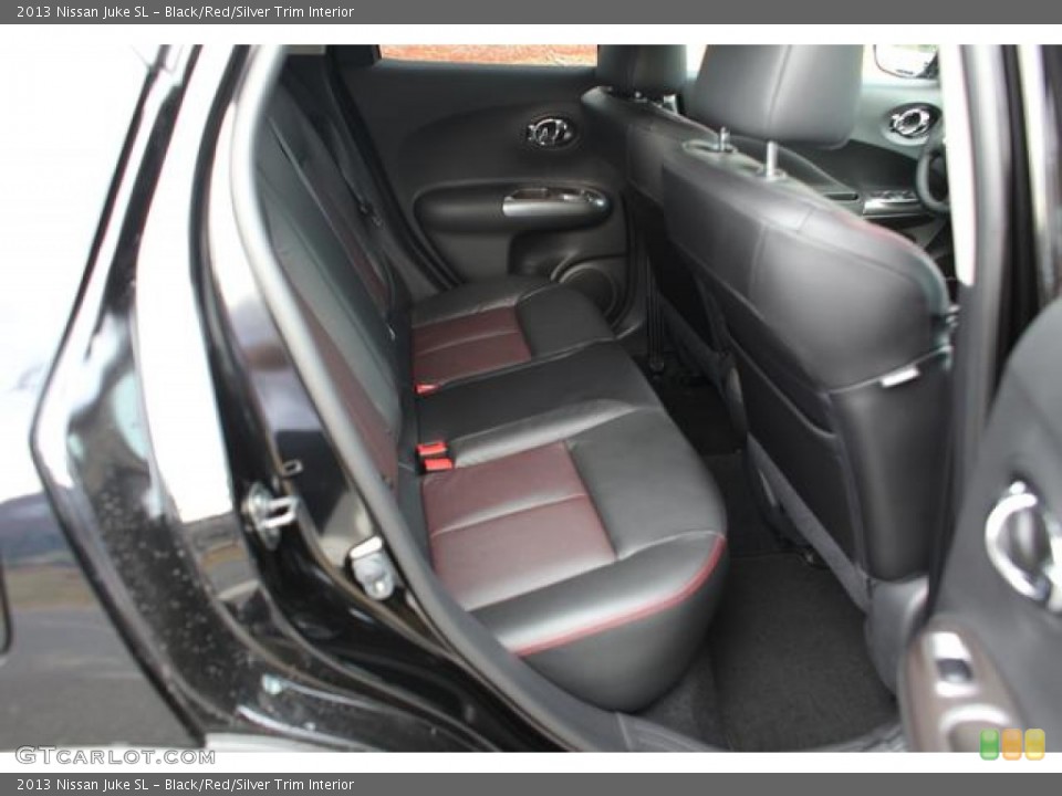 Black/Red/Silver Trim Interior Rear Seat for the 2013 Nissan Juke SL #75896512