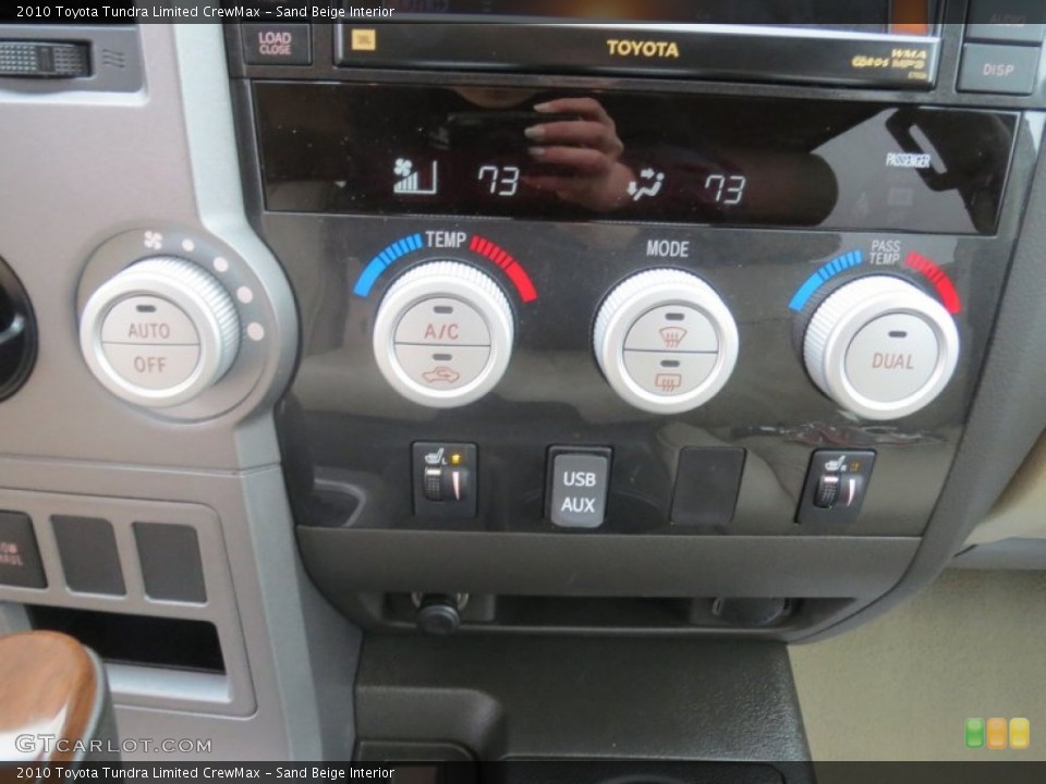 Sand Beige Interior Controls for the 2010 Toyota Tundra Limited CrewMax #75898943