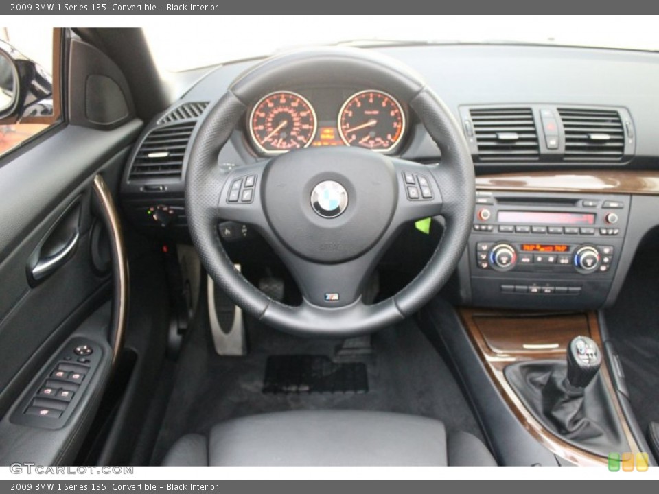 Black Interior Dashboard for the 2009 BMW 1 Series 135i Convertible #75899945