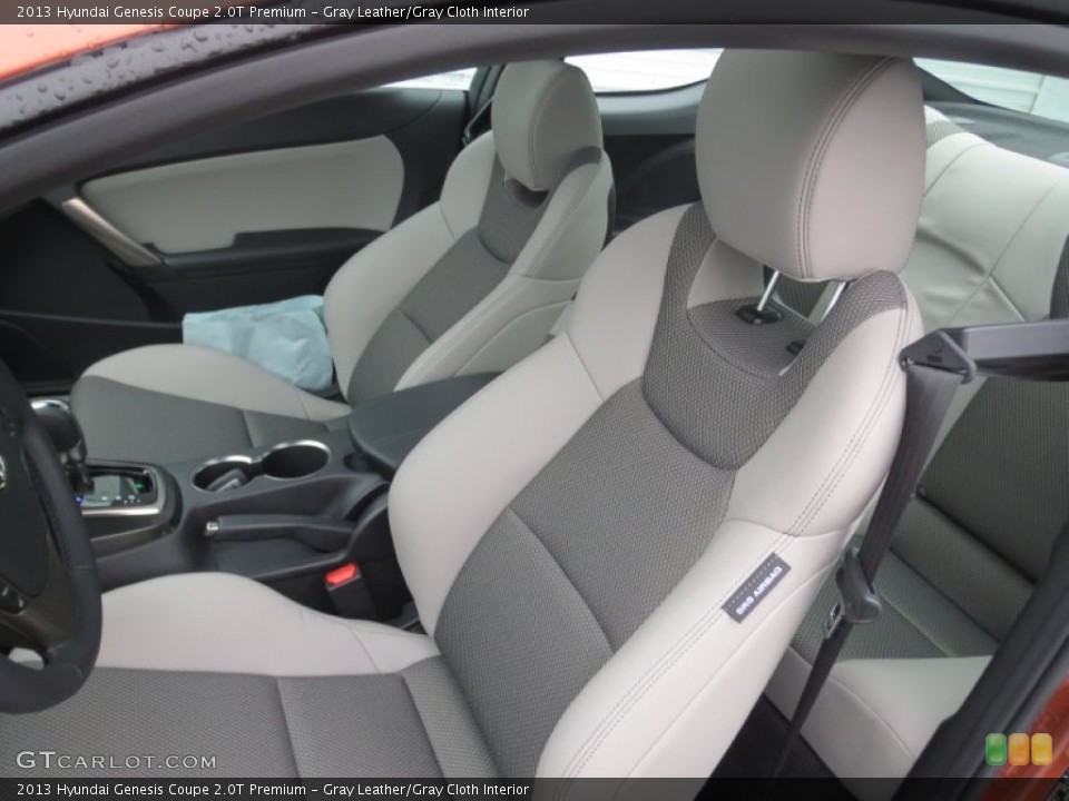 Gray Leather/Gray Cloth Interior Front Seat for the 2013 Hyundai Genesis Coupe 2.0T Premium #75903563