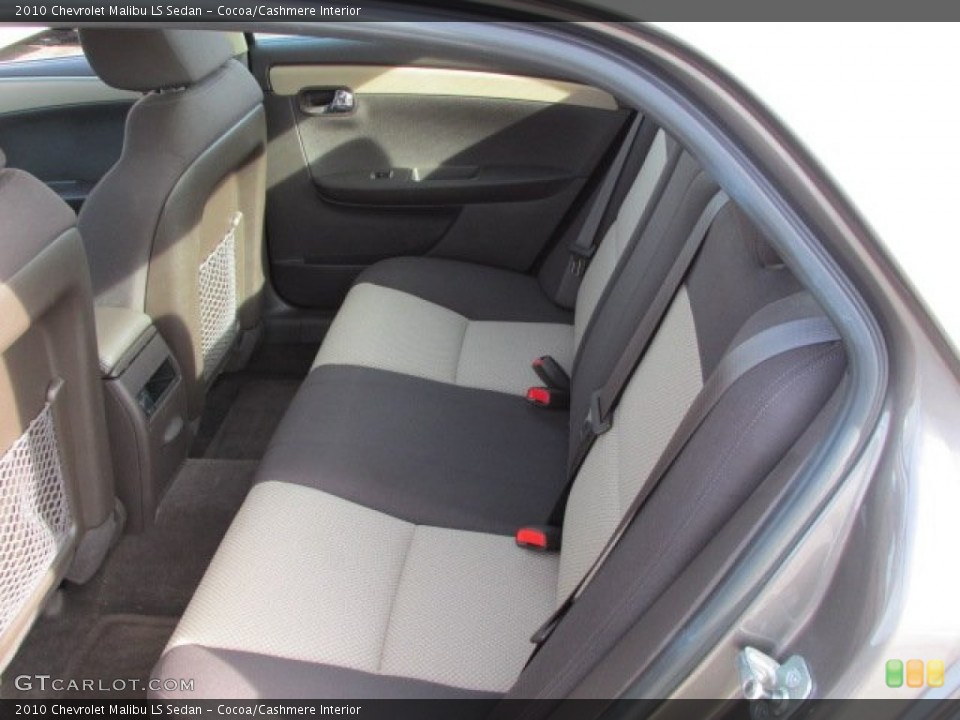 Cocoa/Cashmere Interior Rear Seat for the 2010 Chevrolet Malibu LS Sedan #75903572