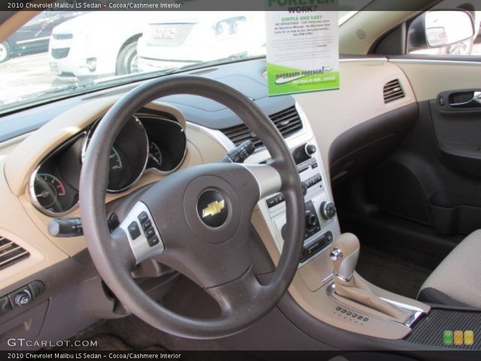 Cocoa/Cashmere Interior Dashboard for the 2010 Chevrolet Malibu LS Sedan #75903596