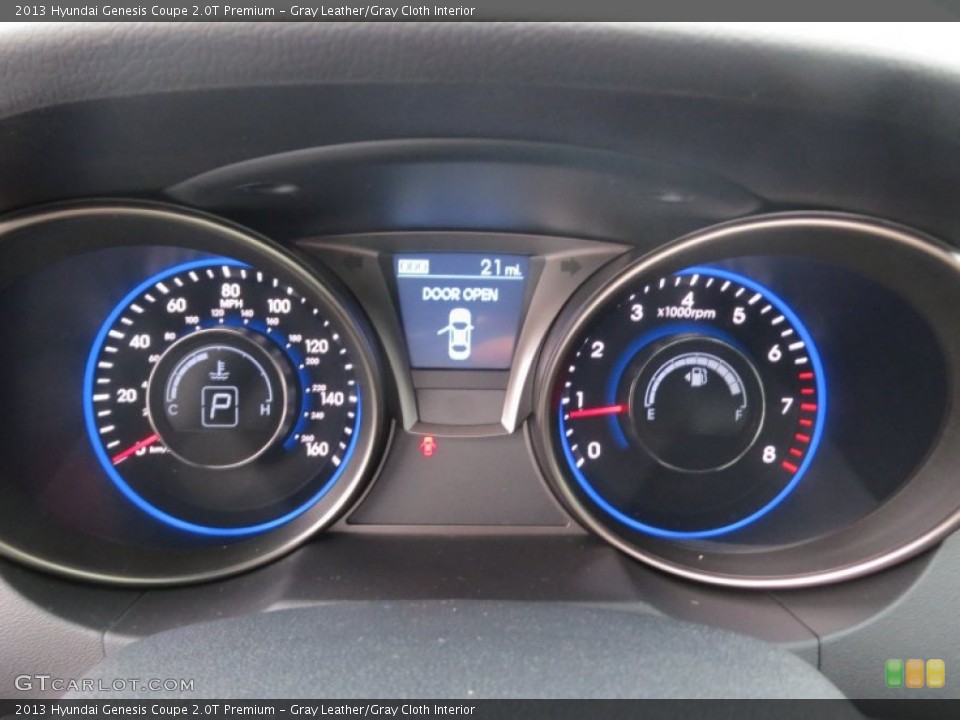 Gray Leather/Gray Cloth Interior Gauges for the 2013 Hyundai Genesis Coupe 2.0T Premium #75903754