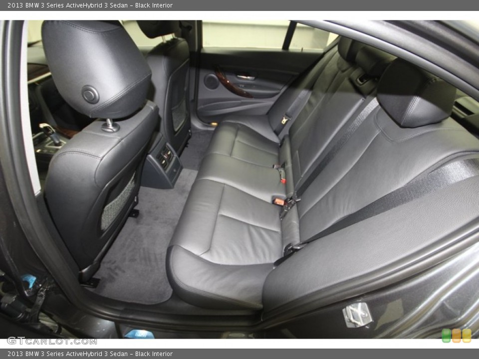 Black Interior Rear Seat for the 2013 BMW 3 Series ActiveHybrid 3 Sedan #75905006