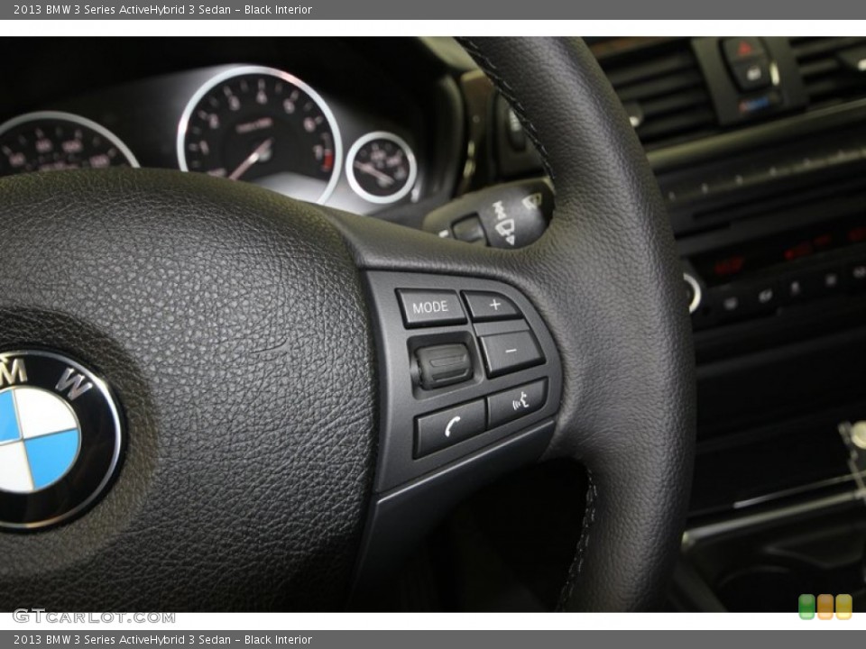 Black Interior Controls for the 2013 BMW 3 Series ActiveHybrid 3 Sedan #75905174
