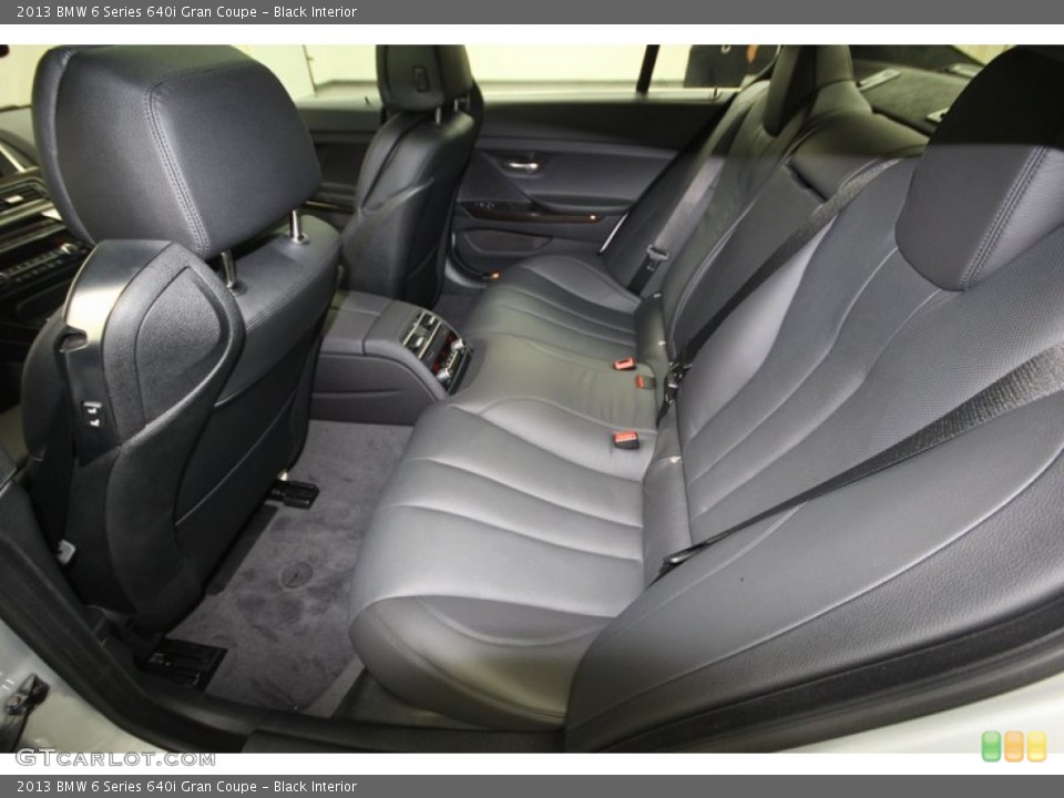 Black Interior Rear Seat for the 2013 BMW 6 Series 640i Gran Coupe #75905435