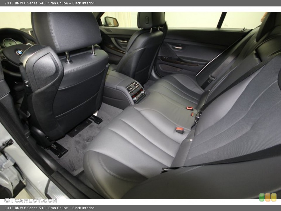 Black Interior Rear Seat for the 2013 BMW 6 Series 640i Gran Coupe #75905705