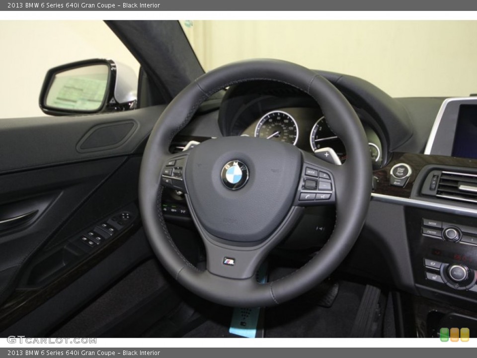 Black Interior Steering Wheel for the 2013 BMW 6 Series 640i Gran Coupe #75905750