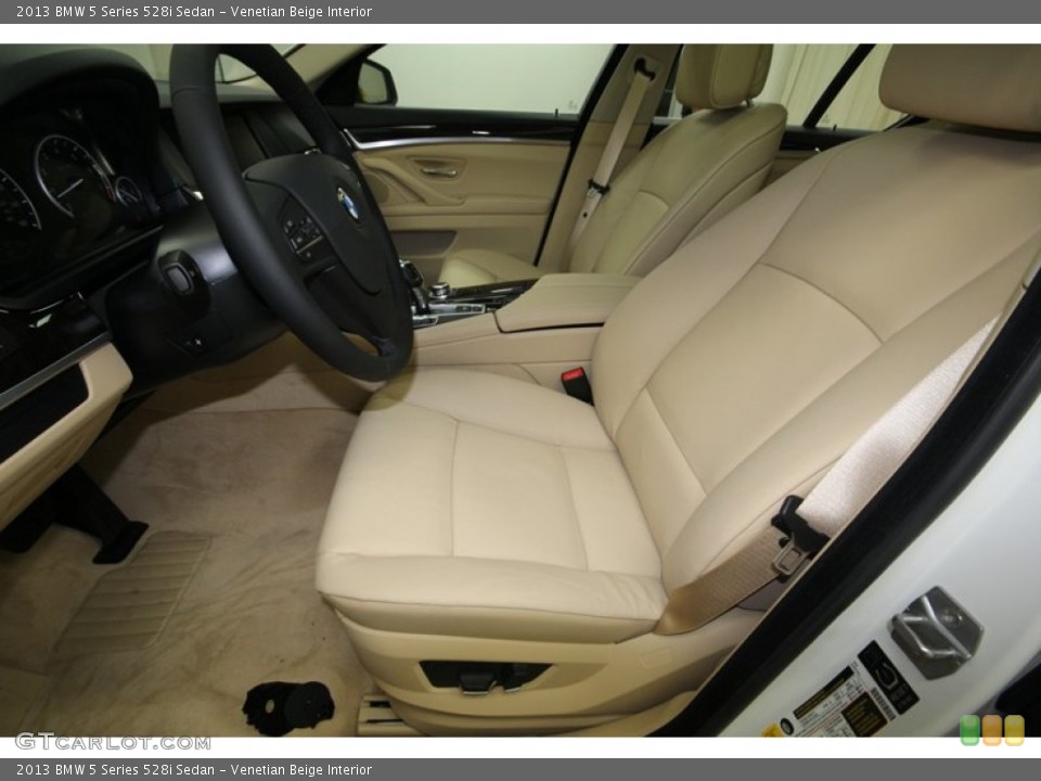 Venetian Beige Interior Front Seat for the 2013 BMW 5 Series 528i Sedan #75905823