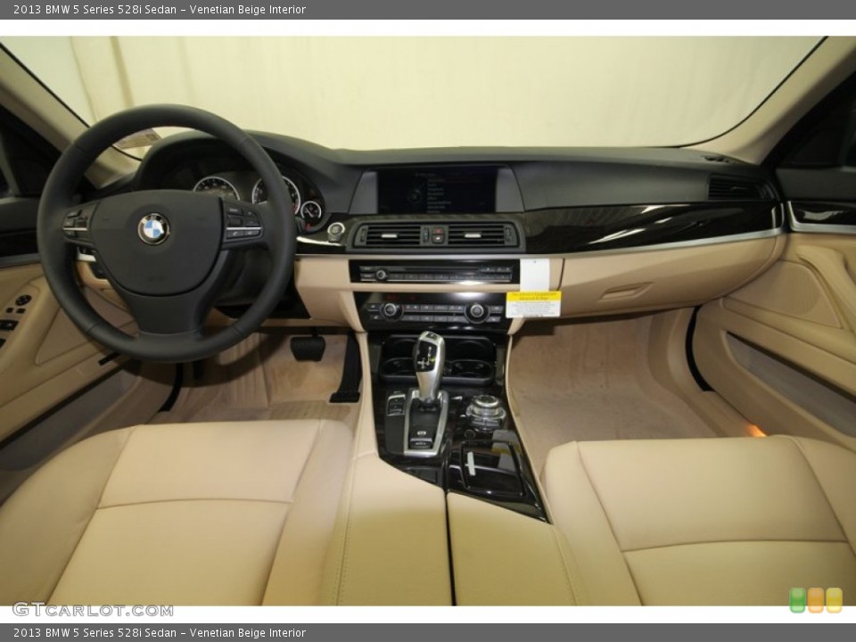Venetian Beige Interior Dashboard for the 2013 BMW 5 Series 528i Sedan #75905841