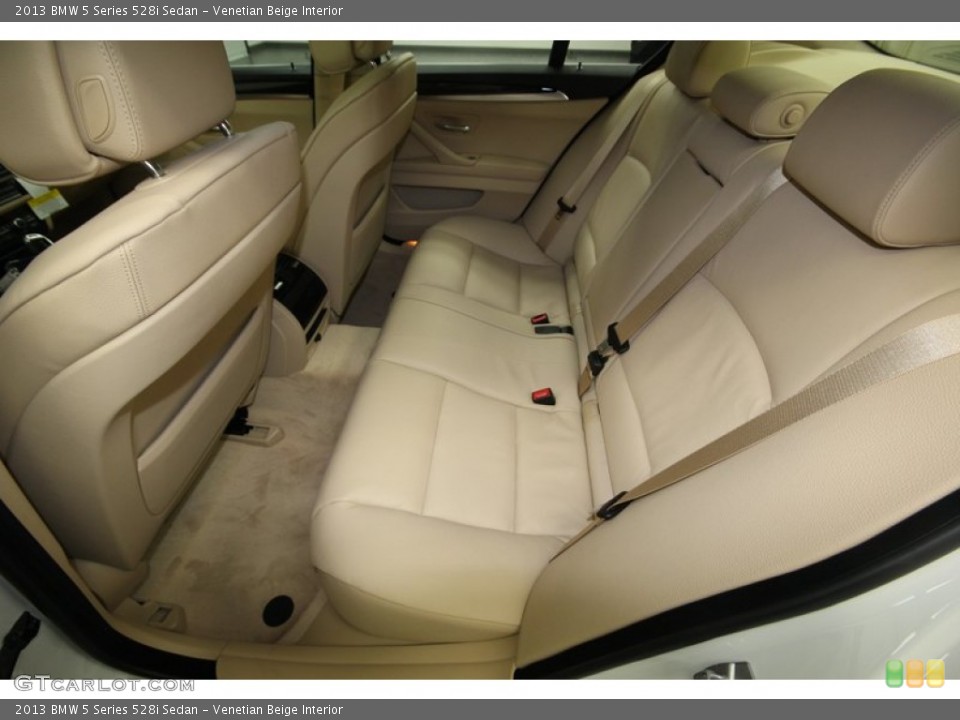 Venetian Beige Interior Rear Seat for the 2013 BMW 5 Series 528i Sedan #75905969