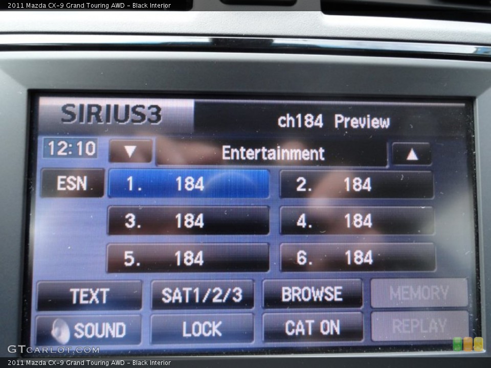 Black Interior Audio System for the 2011 Mazda CX-9 Grand Touring AWD #75905993