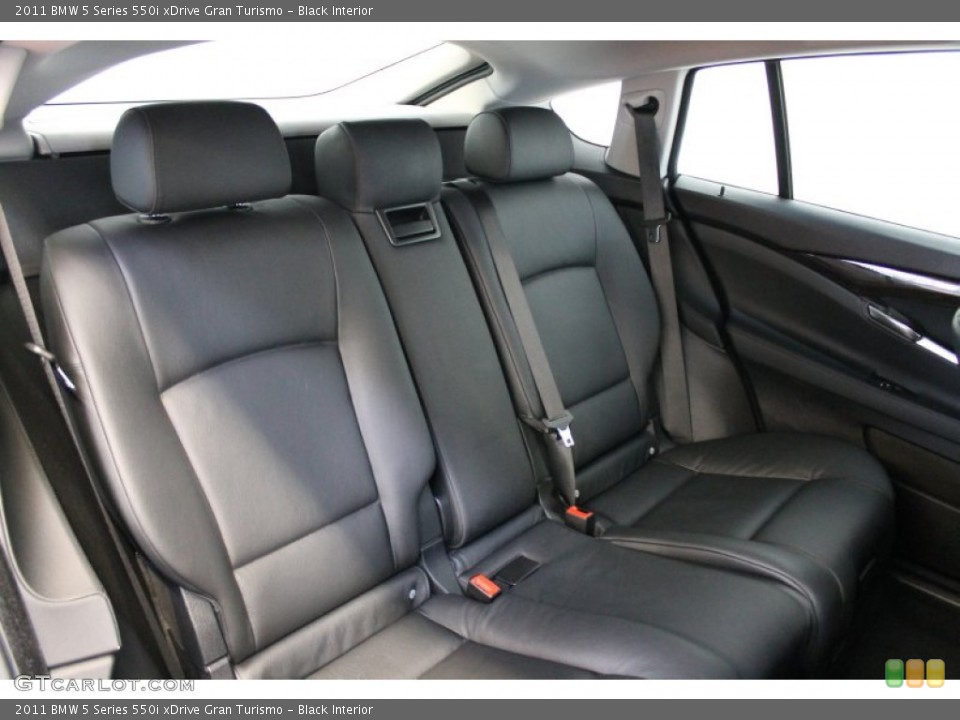 Black Interior Rear Seat for the 2011 BMW 5 Series 550i xDrive Gran Turismo #75906836