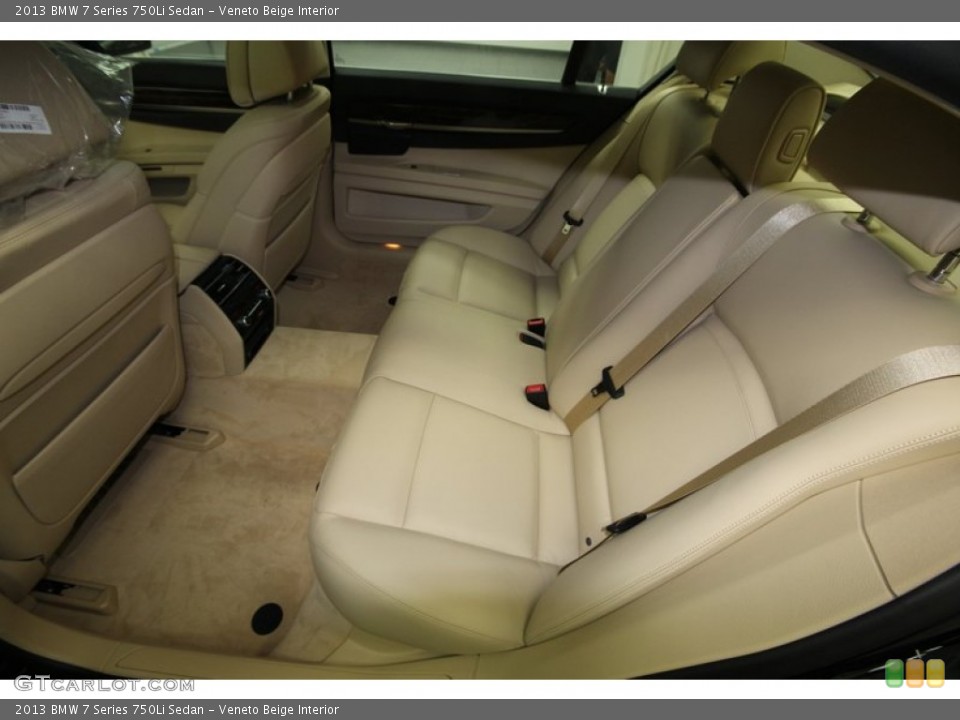 Veneto Beige Interior Rear Seat for the 2013 BMW 7 Series 750Li Sedan #75907815