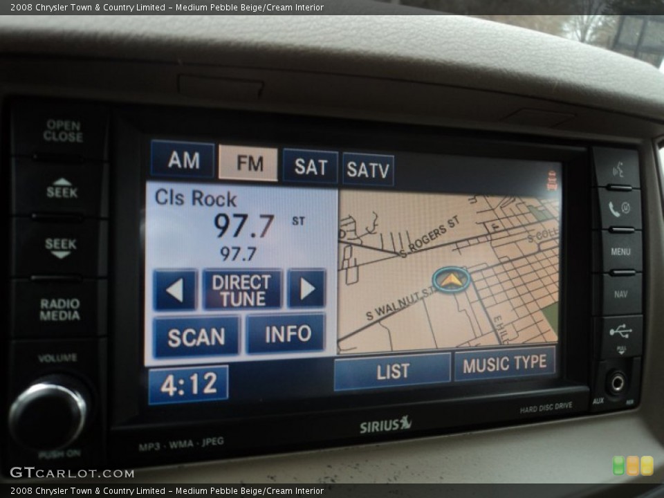 Medium Pebble Beige/Cream Interior Navigation for the 2008 Chrysler Town & Country Limited #75907870