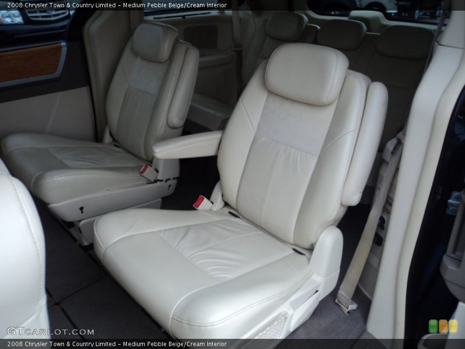 Medium Pebble Beige/Cream Interior Rear Seat for the 2008 Chrysler Town & Country Limited #75907997