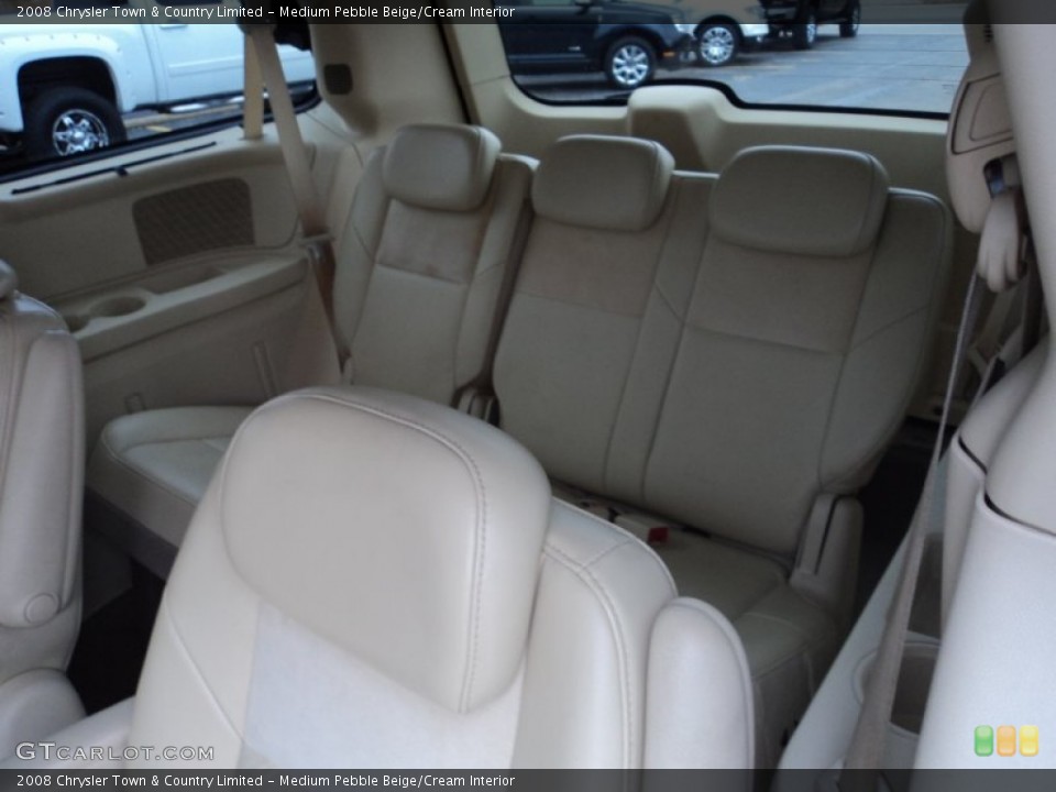 Medium Pebble Beige/Cream Interior Rear Seat for the 2008 Chrysler Town & Country Limited #75908012
