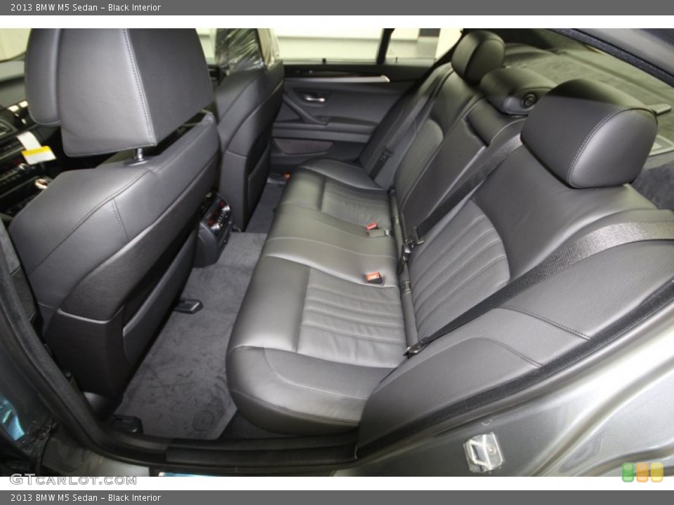 Black Interior Rear Seat for the 2013 BMW M5 Sedan #75908224