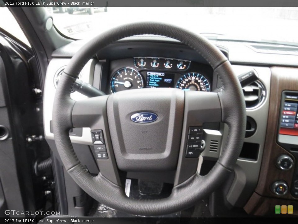 Black Interior Steering Wheel for the 2013 Ford F150 Lariat SuperCrew #75909770