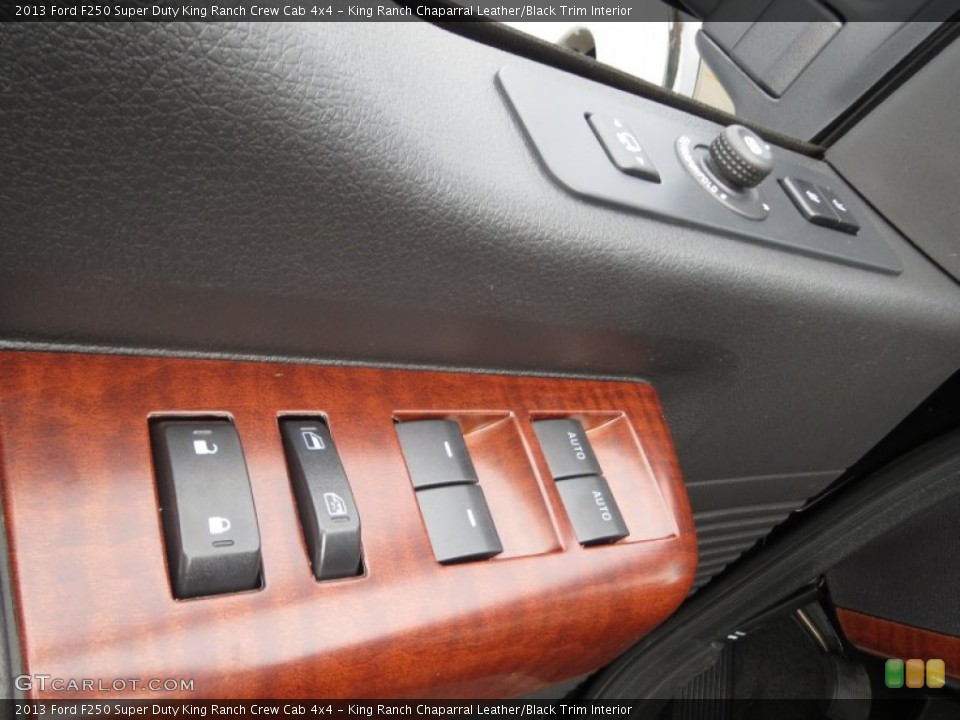 King Ranch Chaparral Leather/Black Trim Interior Controls for the 2013 Ford F250 Super Duty King Ranch Crew Cab 4x4 #75911261