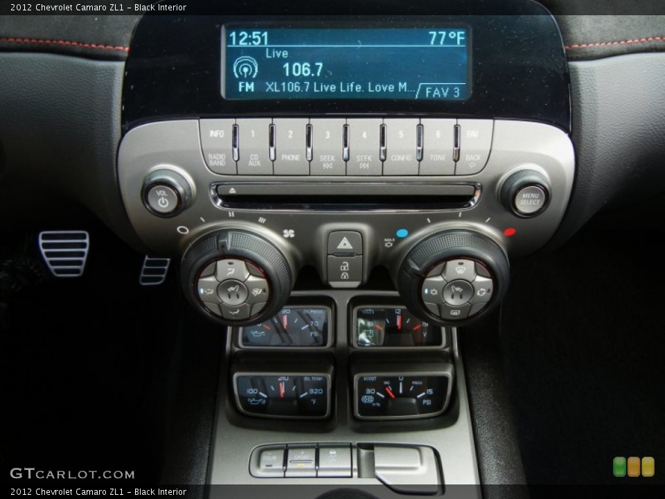 Black Interior Controls for the 2012 Chevrolet Camaro ZL1 #75912593