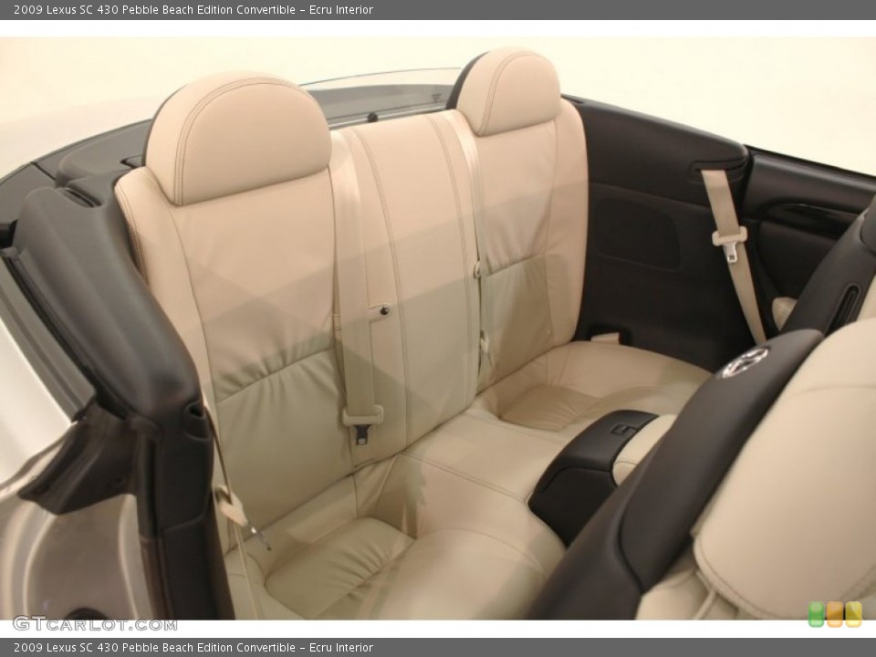 Ecru Interior Rear Seat for the 2009 Lexus SC 430 Pebble Beach Edition Convertible #75912614