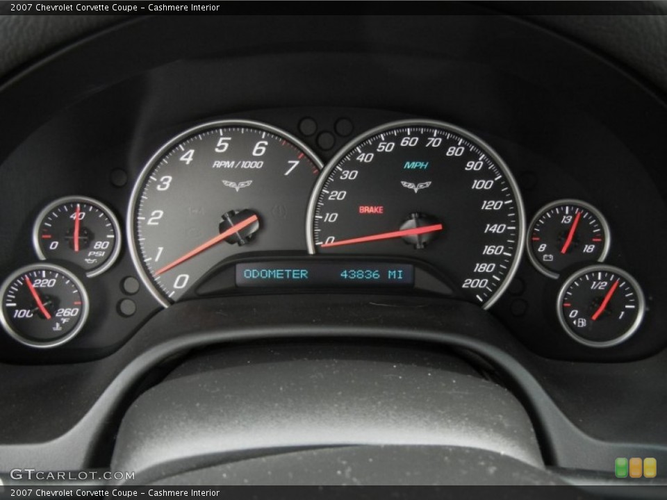 Cashmere Interior Gauges for the 2007 Chevrolet Corvette Coupe #75913454
