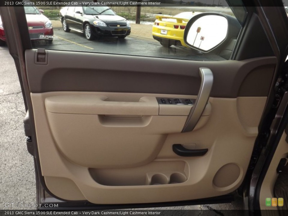 Very Dark Cashmere/Light Cashmere Interior Door Panel for the 2013 GMC Sierra 1500 SLE Extended Cab #75914807