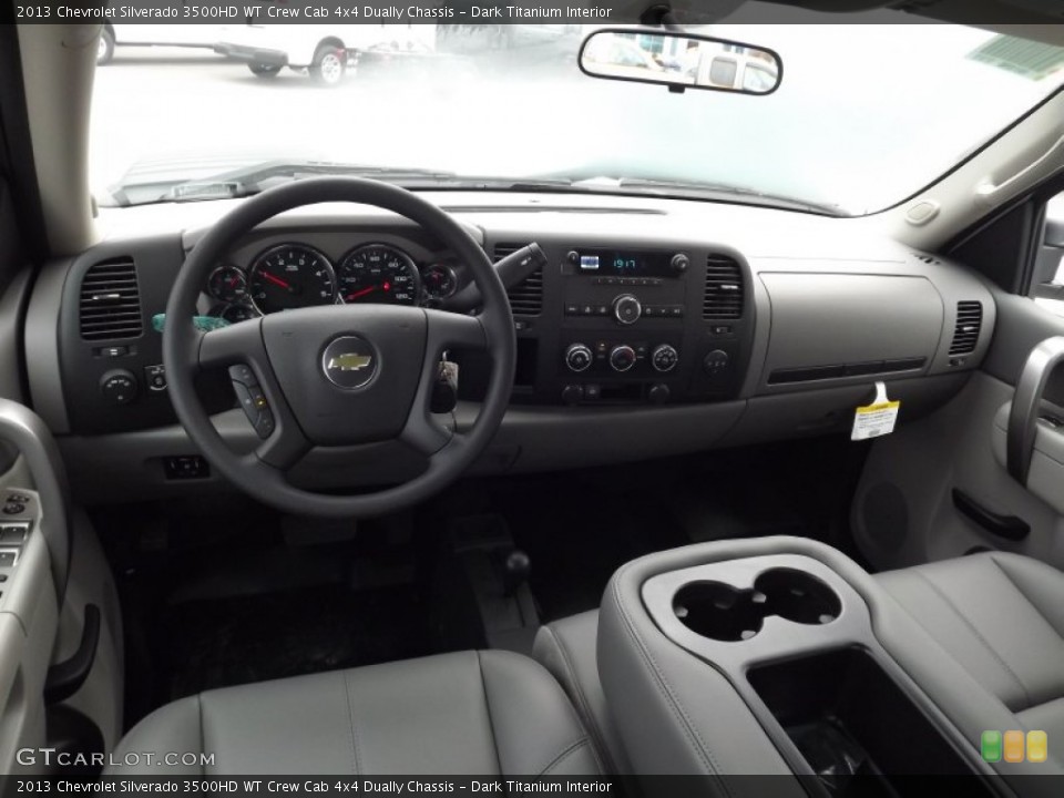 Dark Titanium Interior Photo for the 2013 Chevrolet Silverado 3500HD WT Crew Cab 4x4 Dually Chassis #75916416