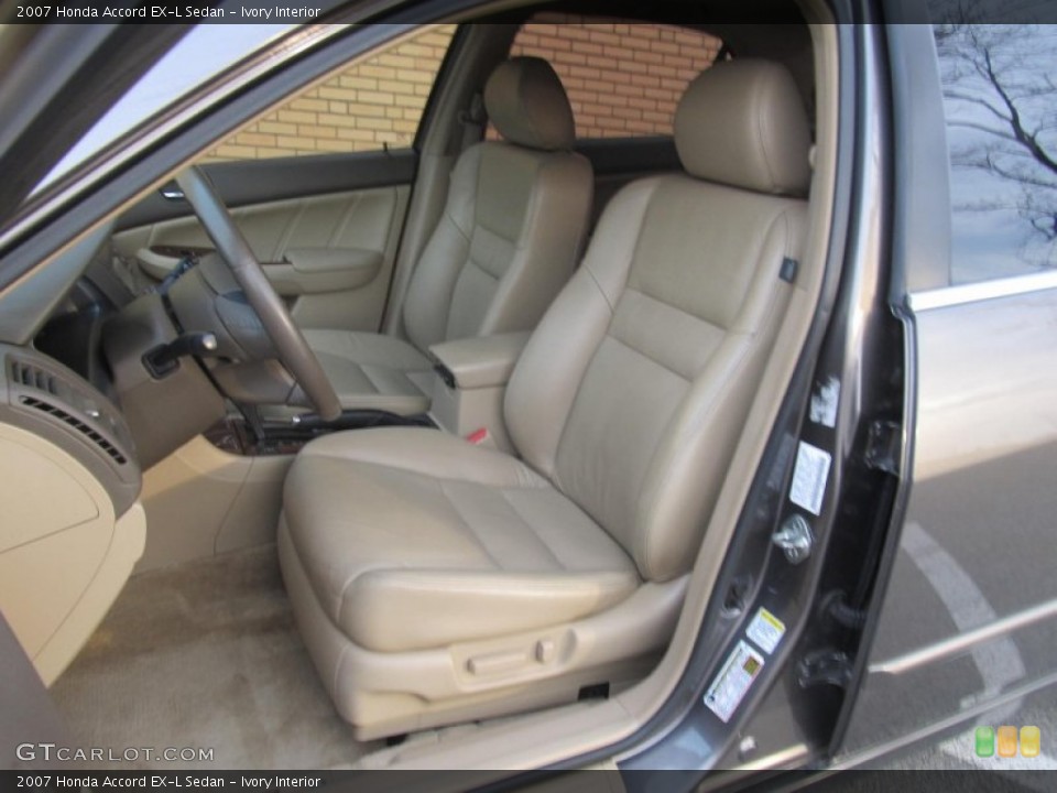 Ivory Interior Front Seat for the 2007 Honda Accord EX-L Sedan #75916706