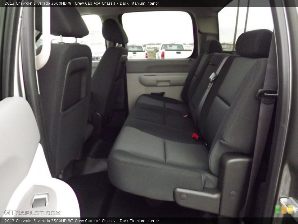 Dark Titanium Interior Rear Seat for the 2013 Chevrolet Silverado 3500HD WT Crew Cab 4x4 Chassis #75917030
