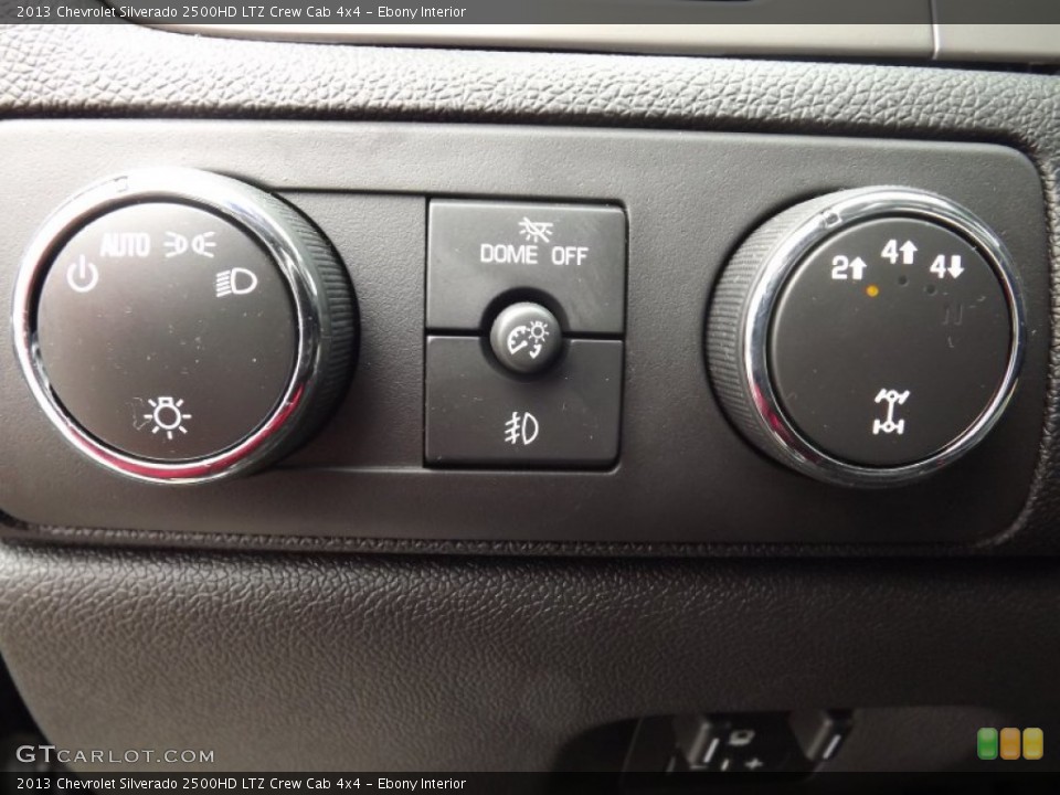 Ebony Interior Controls for the 2013 Chevrolet Silverado 2500HD LTZ Crew Cab 4x4 #75918245