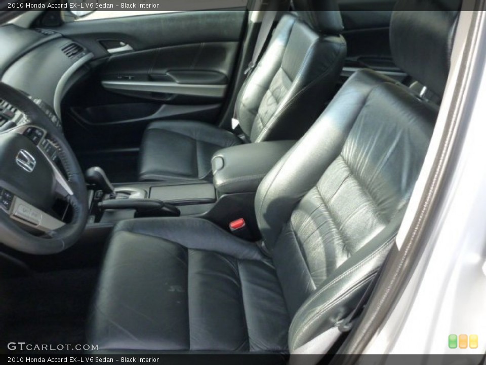 Black Interior Front Seat for the 2010 Honda Accord EX-L V6 Sedan #75918875