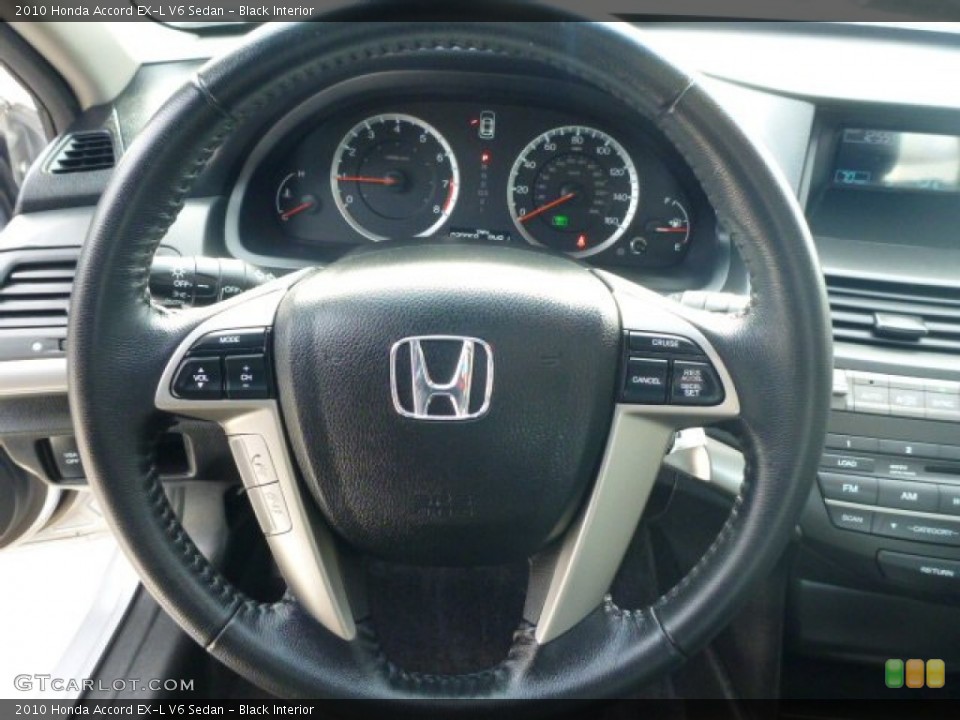 Black Interior Steering Wheel for the 2010 Honda Accord EX-L V6 Sedan #75918932
