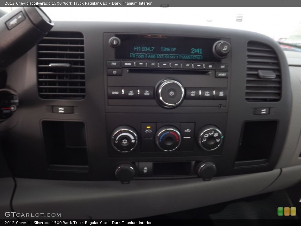 Dark Titanium Interior Controls for the 2012 Chevrolet Silverado 1500 Work Truck Regular Cab #75919255