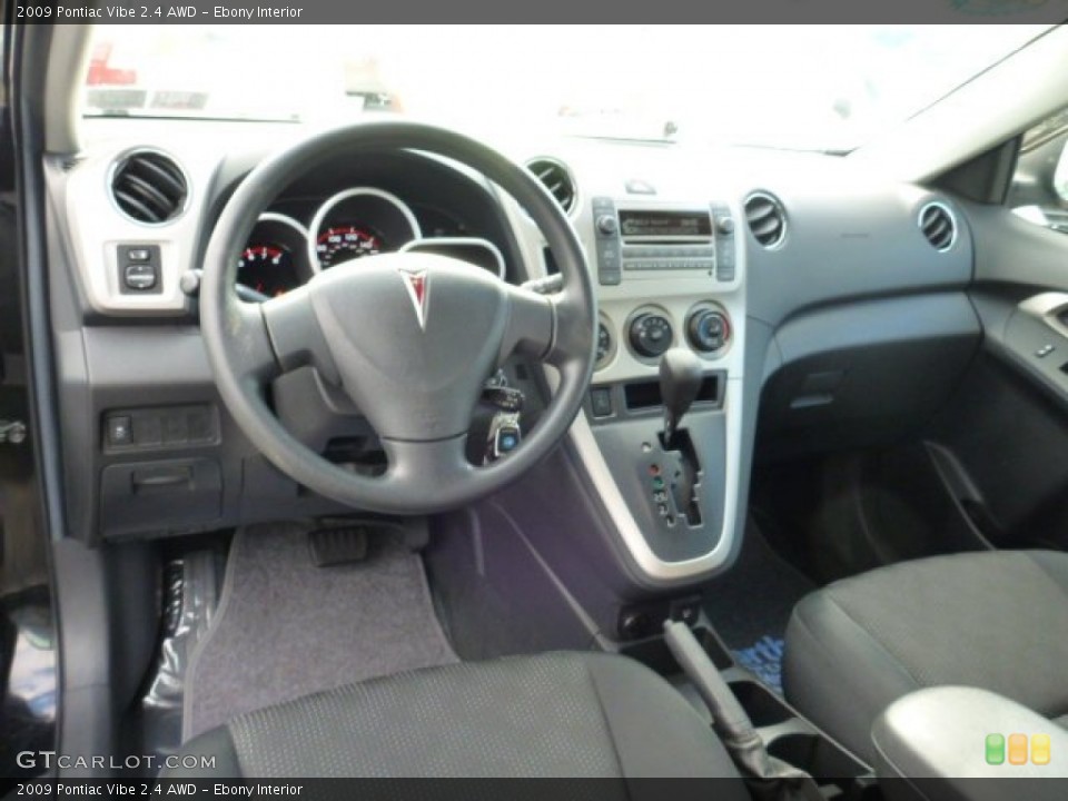 Ebony Interior Prime Interior for the 2009 Pontiac Vibe 2.4 AWD #75919820