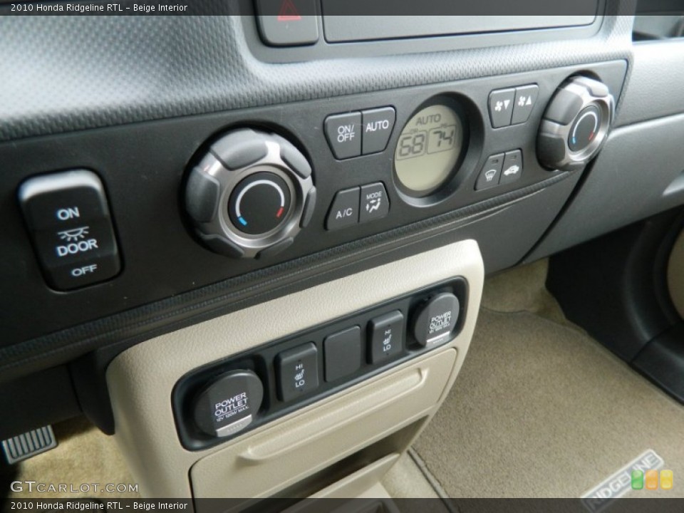 Beige Interior Controls for the 2010 Honda Ridgeline RTL #75923465