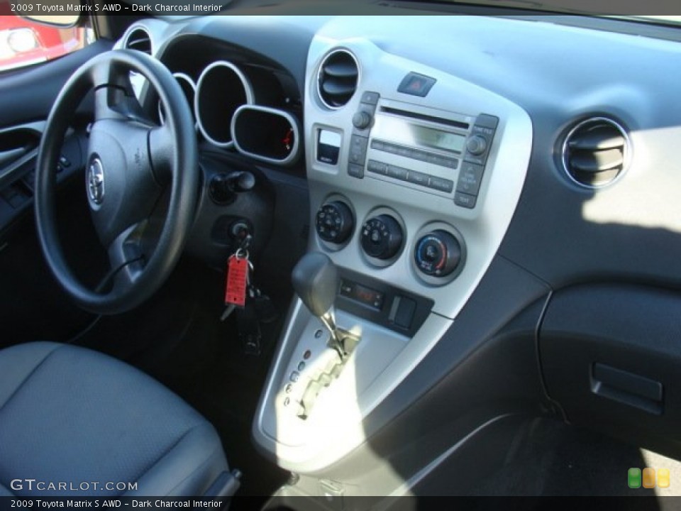 Dark Charcoal Interior Controls for the 2009 Toyota Matrix S AWD #75925915