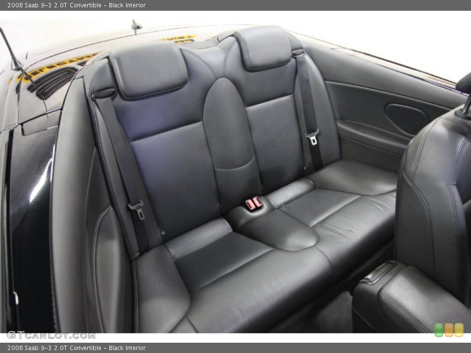 Black Interior Rear Seat for the 2008 Saab 9-3 2.0T Convertible #75926221