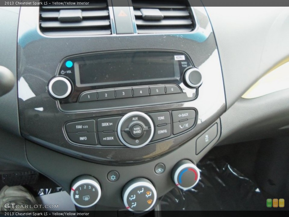 Yellow/Yellow Interior Controls for the 2013 Chevrolet Spark LS #75931234
