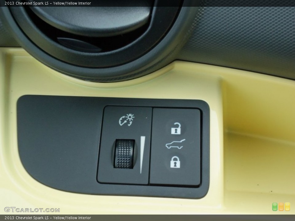 Yellow/Yellow Interior Controls for the 2013 Chevrolet Spark LS #75931266