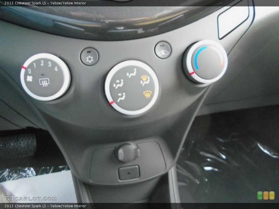 Yellow/Yellow Interior Controls for the 2013 Chevrolet Spark LS #75931348